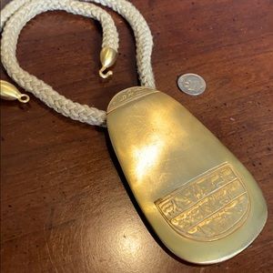 Vintage Kenneth Lane Cartouche Pendant Necklace